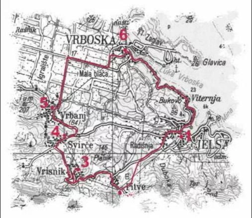 Route of Za Krizen